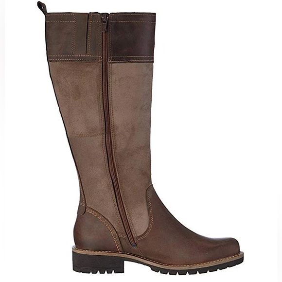 cco Elaine Brown Suede Tall Boot Hydromax Classic Academia Winter 38 Preppy - Picture 1 of 16